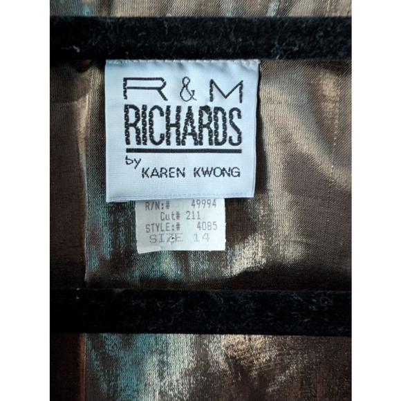 R & M Richards Gold 1PC blouse set by Karen Kwong Sz 14 - Picture 2 of 4